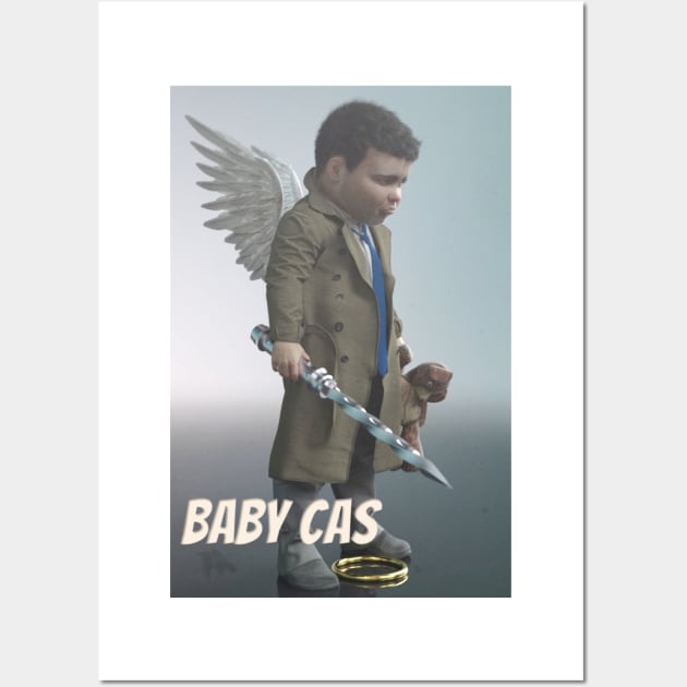 SPN Parody: baby cas Wall Art by Saidge42